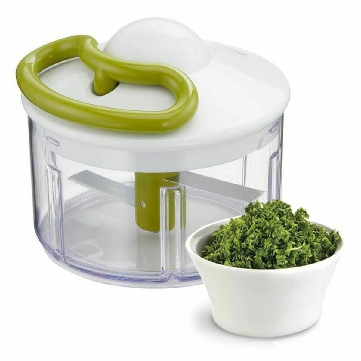 Tefal K13304 rankinė maisto pjaustyklė Žalia, Permatomas, Balta