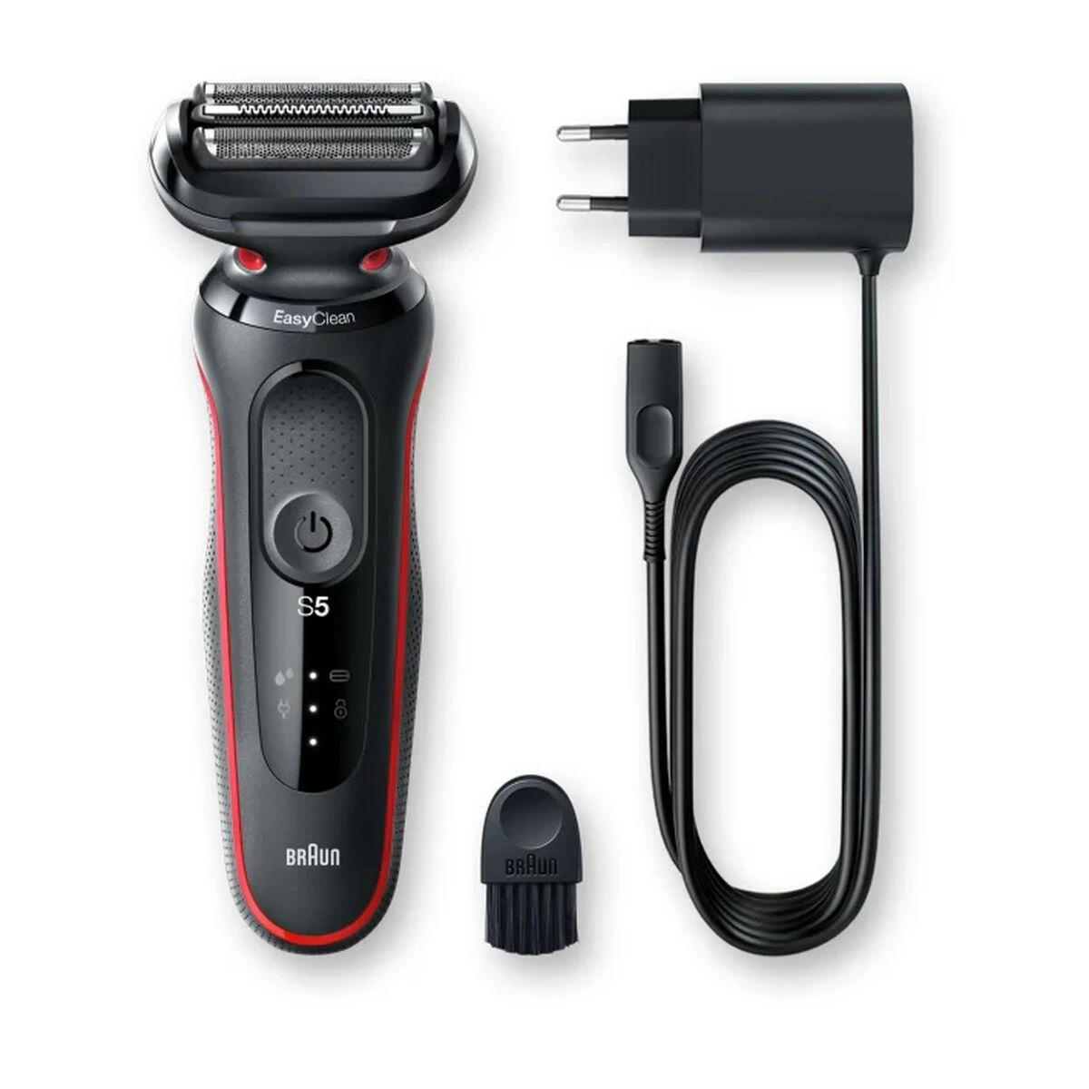 Braun | Shaver | 51-R1000s | Operating time (max) 50 min | Wet & Dry | Juodas/Raudona