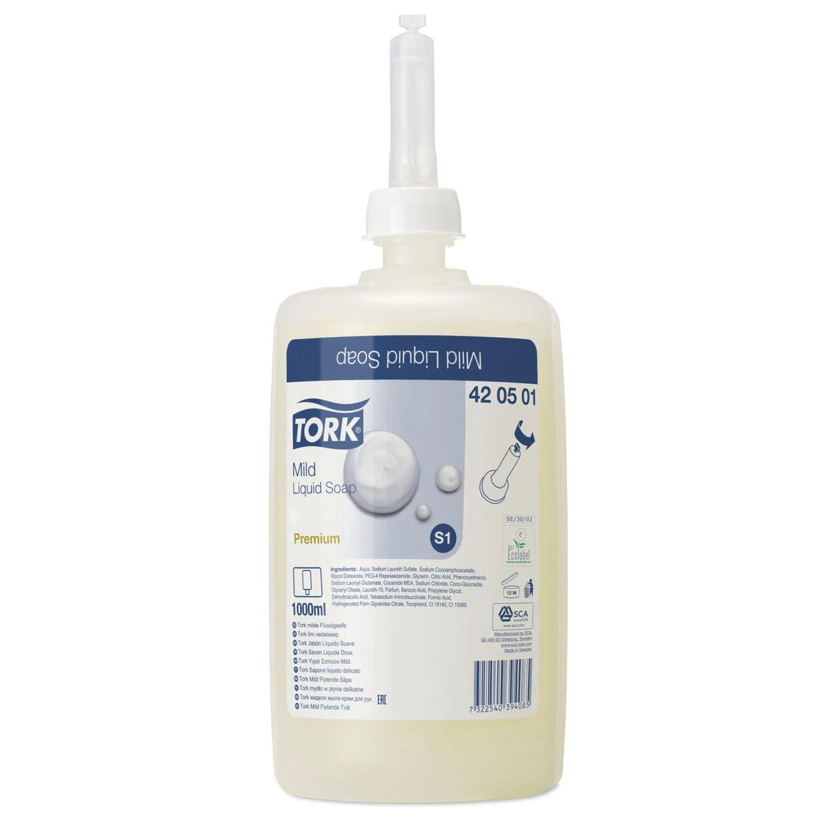 Muilas Tork Premium Mild S1, skystas, švelnus, 1l