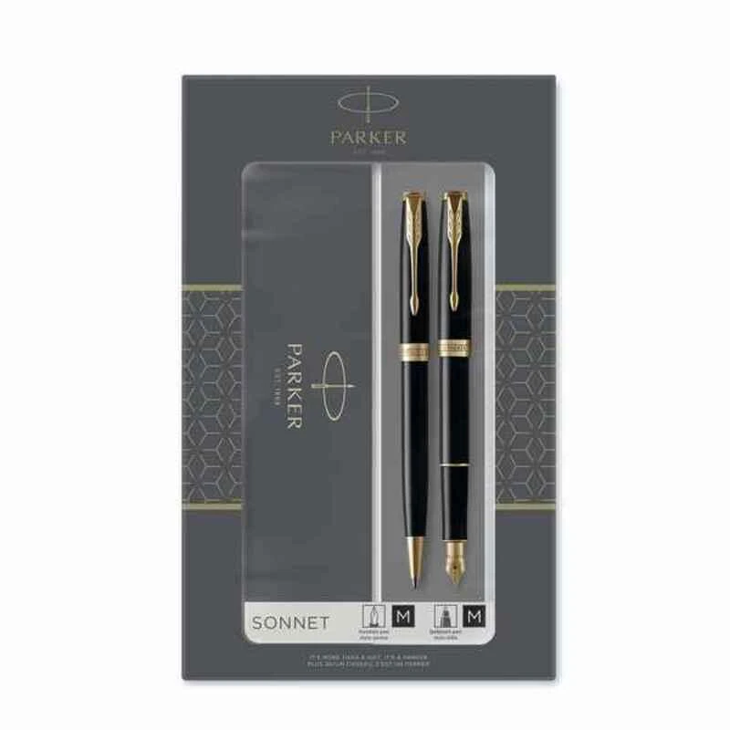 Parker DuoSet Sonnet Juodas Lacquer Pen