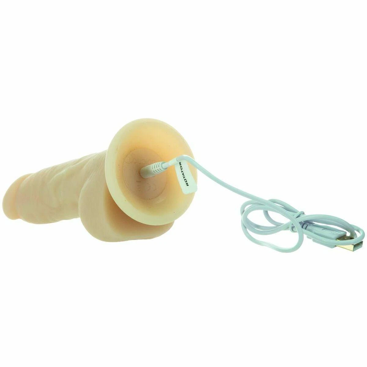 Bms Factory Nuoga priklausomybė – besisukantis ir vibruojantis dongas su nuotolinio valdymo pulteliu 19 cm vanilės