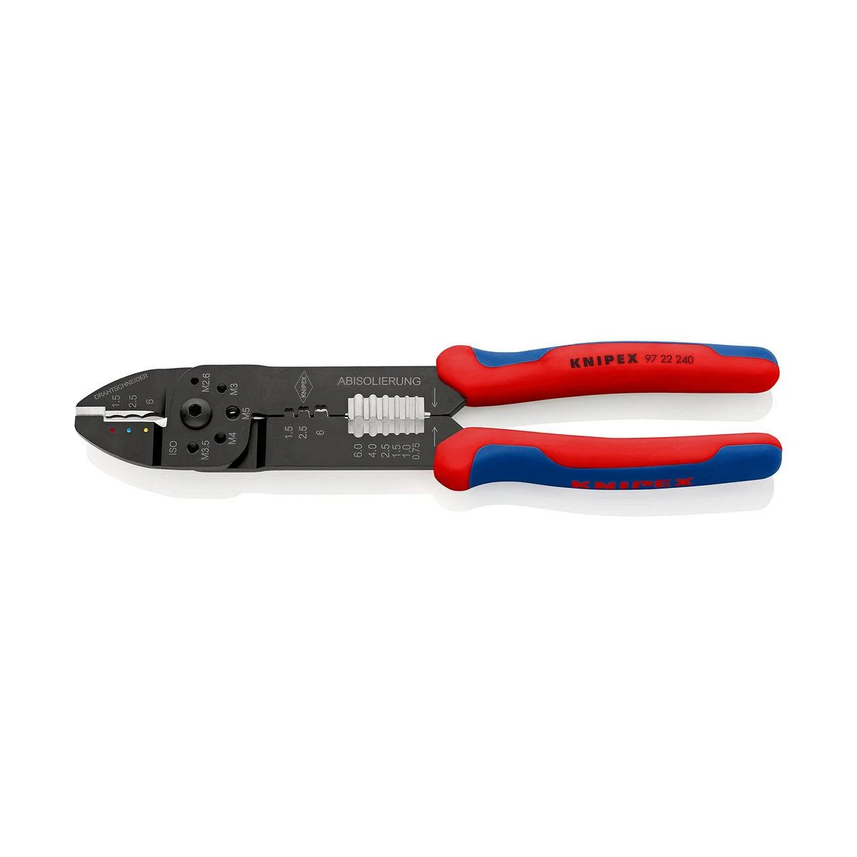 Knipex Pjaustymo replės su daugiakomponenčiu juodu lakuotu dangteliu 240 mm 97 22 240 SB