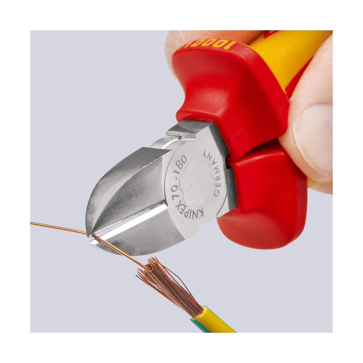 Žnyplės šoninio kirpimo VDE 180mm, Knipex
