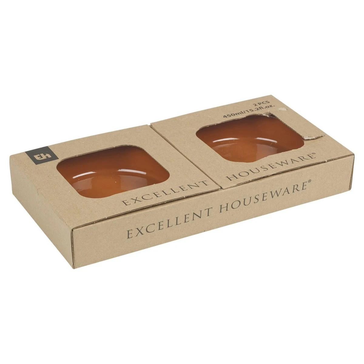 Excellent Houseware Keraminės formelės, 2 vnt., Ø15,5 cm, sudedamos, emaliuotas dugnas, tinka naudoti mikrobangų krosnelėje