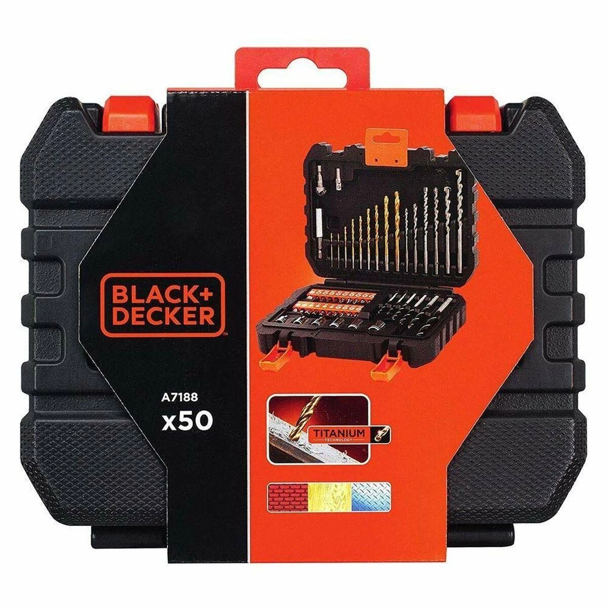 Grąžtas Black & Decker Juodas+DECKER Rinkinys grąžtų ir sukimo antgalių 50szt.