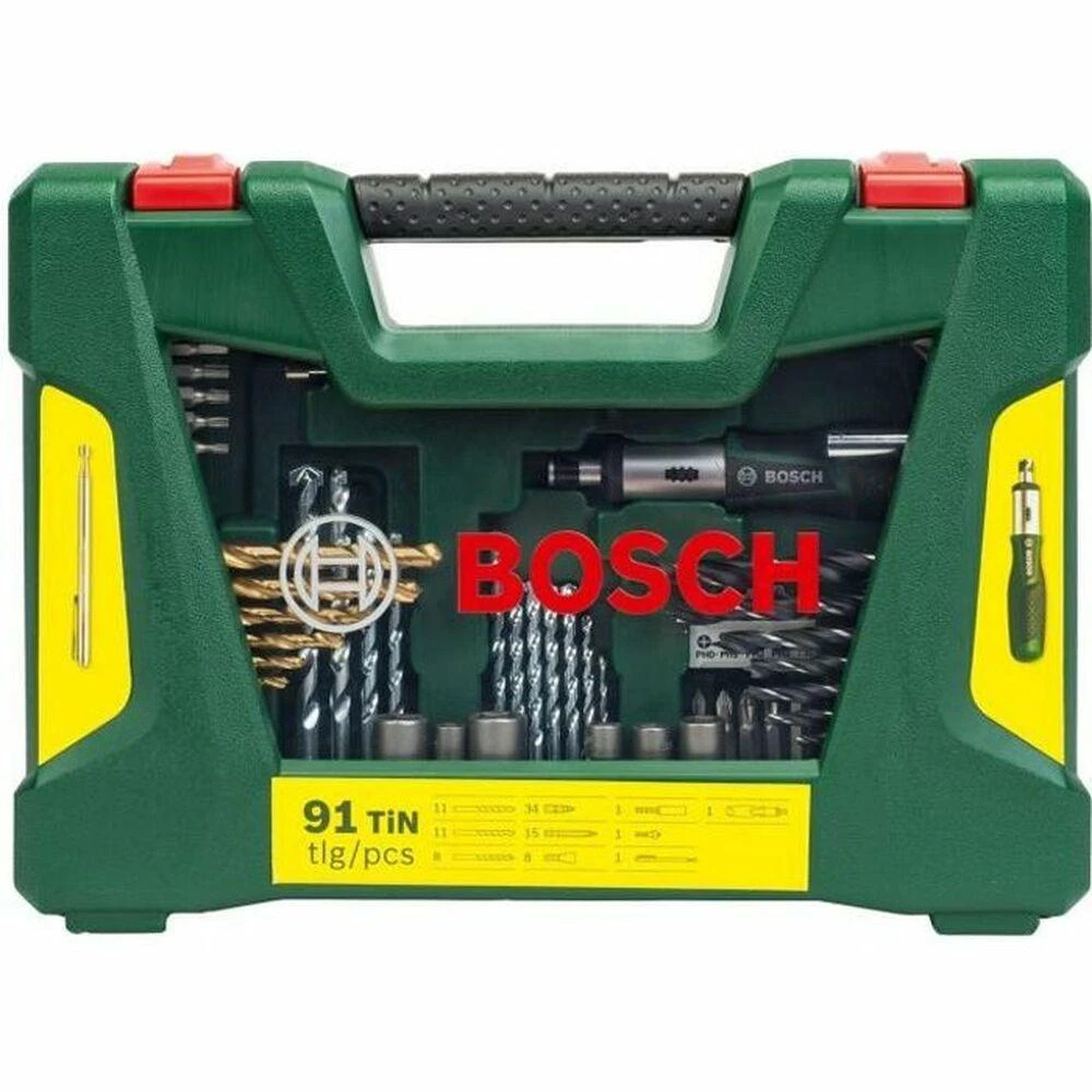 Grąžtas Įrankių komplektas Bosch 2607017195; 91 vnt.