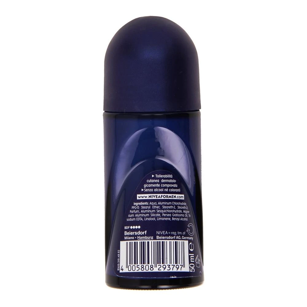 Nivea Dry Impact rutulinis dezodorantas su sudėties etikete