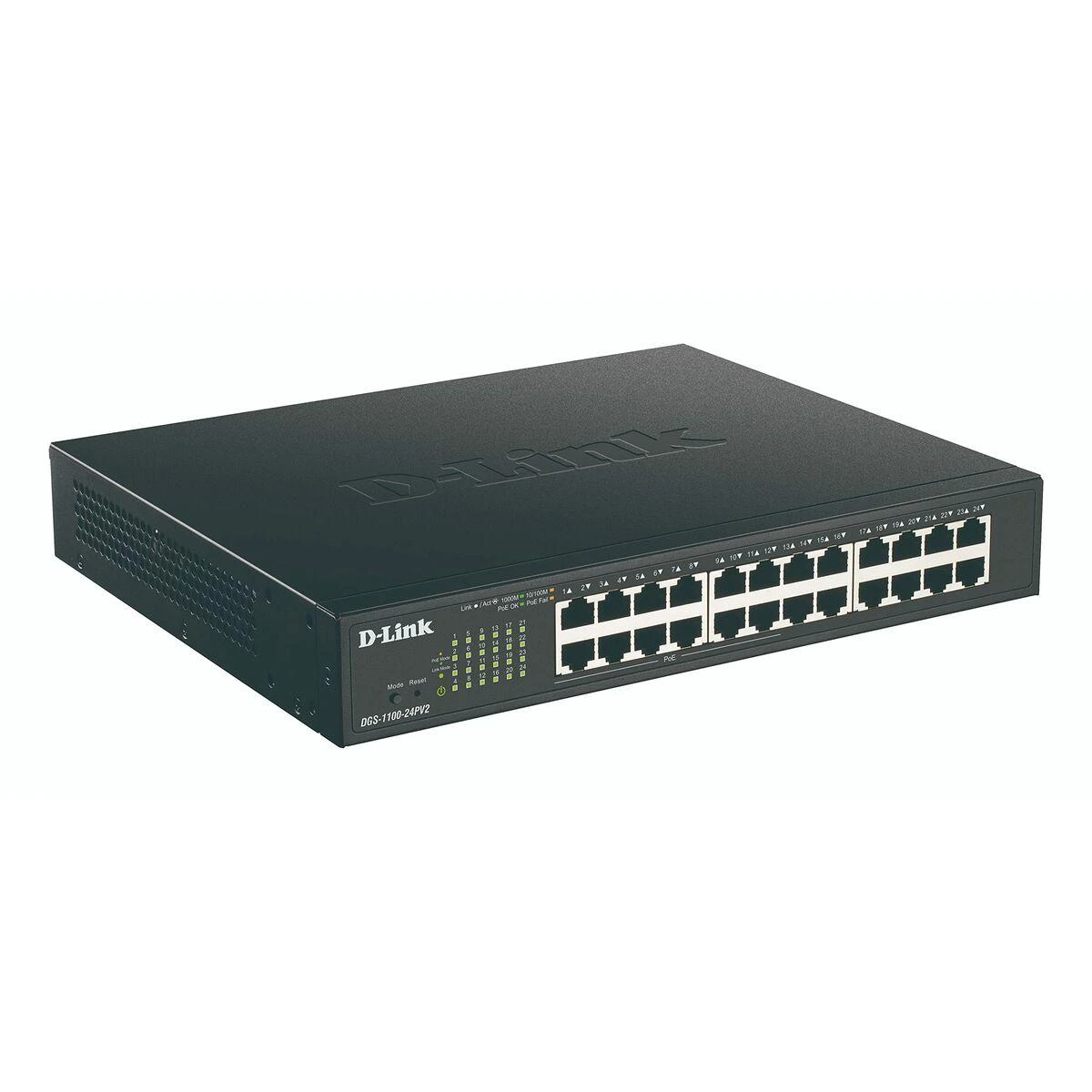 Šakotuvas D-LINK 24 prievadų Layer2 PoE Gigabit Smart Switch 24x 10/100/1000Mbit/s TP RJ-45 prievadas, iš kurio 12 x PoE 802.3af/802.3at802.3x srautas