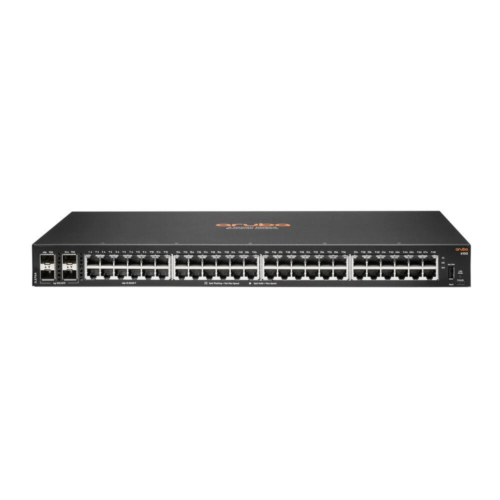 Šakotuvas Hewlett Packard (HP) HPE Aruba 6100 jungiklis 48G 4SFP+