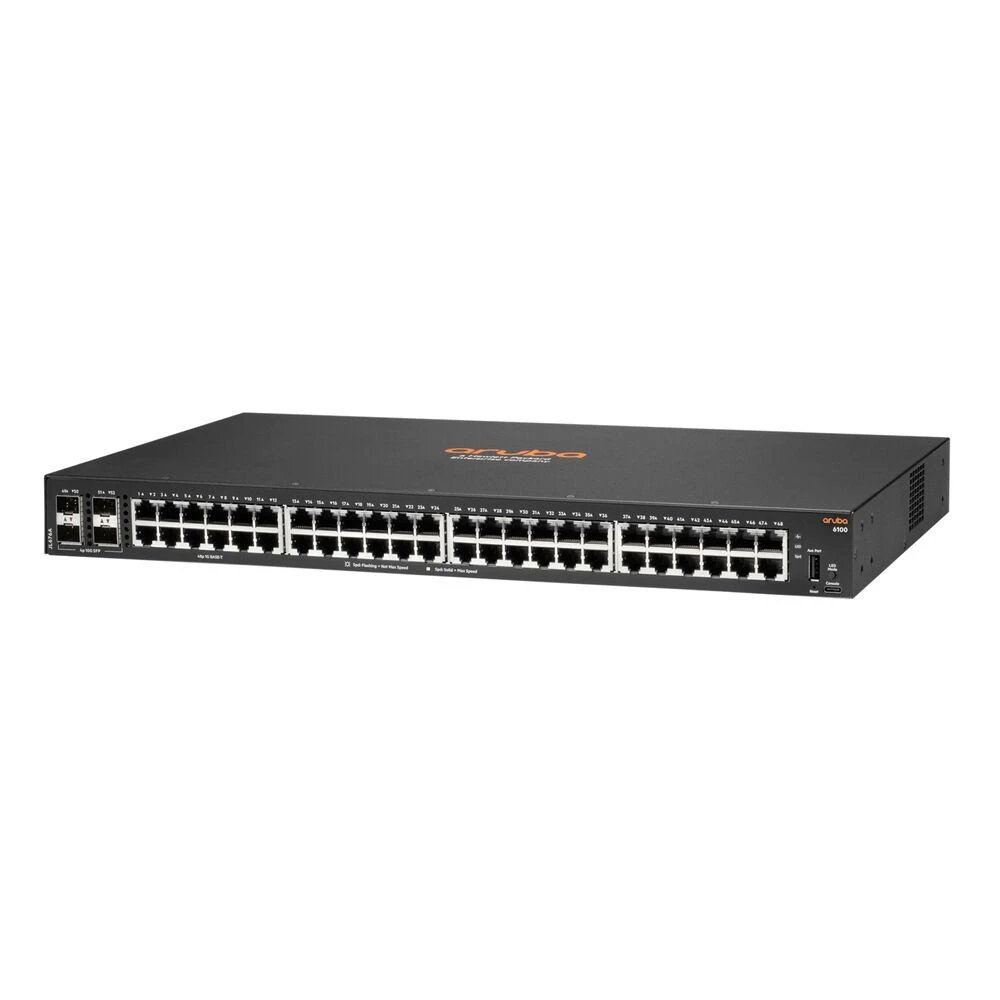 Šakotuvas Hewlett Packard (HP) HPE Aruba 6100 jungiklis 48G 4SFP+