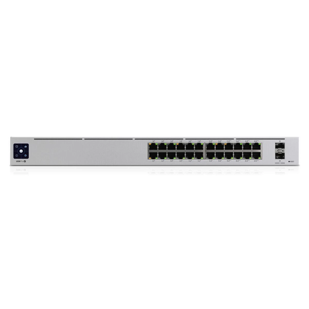 Maršrutizatorius UBIQUITI USW-Pro-24-POE UniFi komutatorius, 24 x 400 W, 24 gigabito RJ45 prievadai, 2 SFP+ prievadai, PoE++