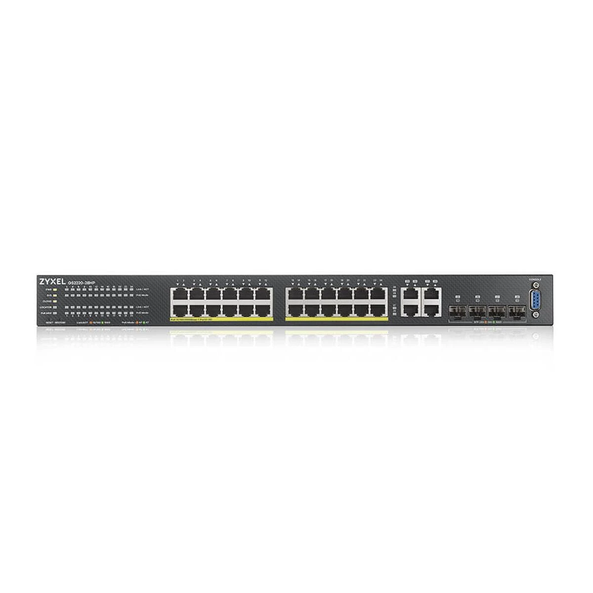 ZYXEL GS2220-28HP, ES REGIONAS, 24 PRIEVADŲ GBE L2 POE KOMUTATORIUS SU GBE UPLINK (1 METŲ NCC PRO PACK LICENCIJA) (5 METŲ GARANTIJA)