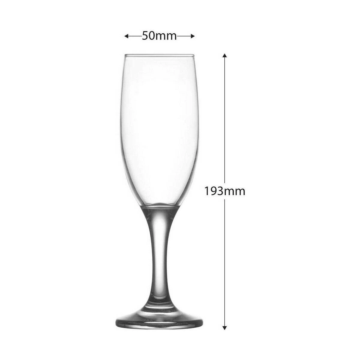 Šampano taurės LAV SIMPLE LV-MIS535F, 190 ml, 6 vnt.