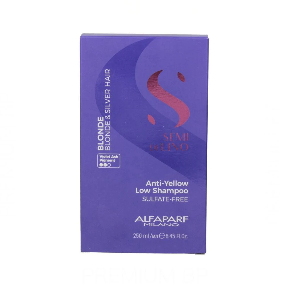 Alfaparf Milano Semi Di Lino Skirtas šviesiems plaukams y Sidabrinis Low šampūnas 250ml