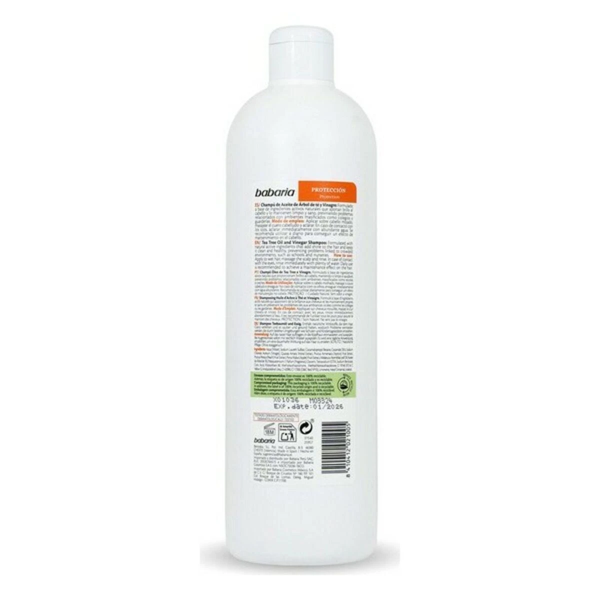Babaria acto šampūnas 600ml