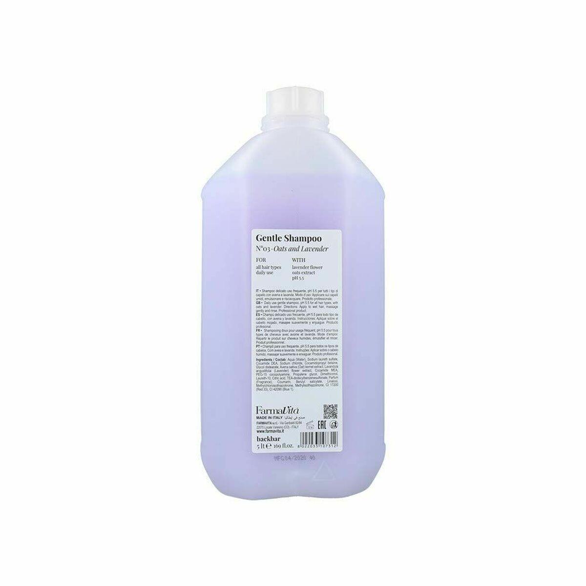 "Farmavita" švelnus šampūnas "Back Bar" Nº03 Avižos ir levandos 1000ml