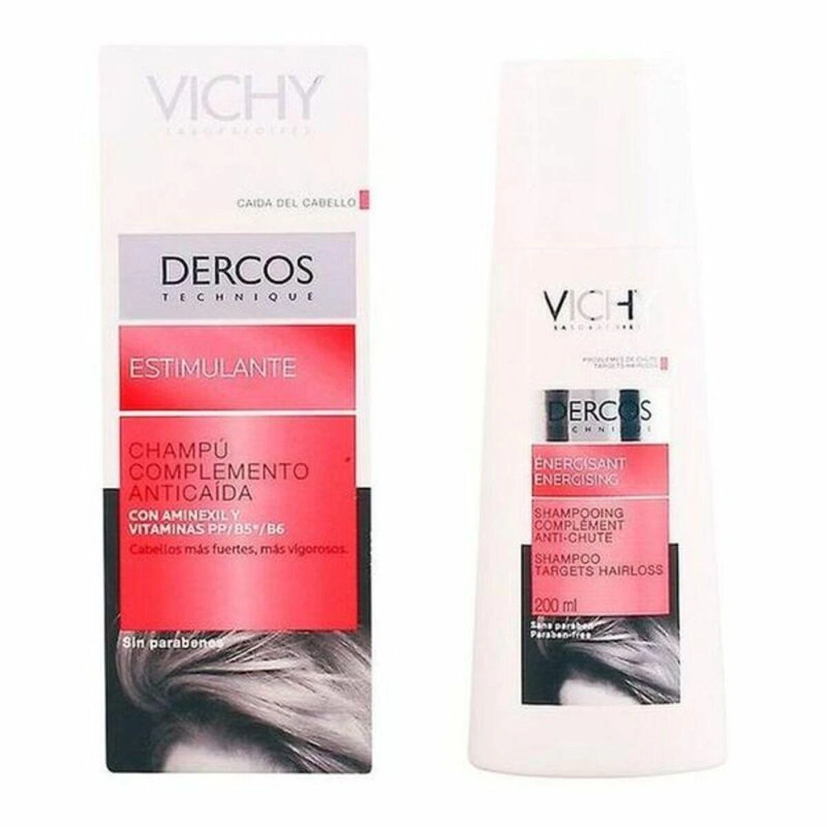 "Vichy Dercos" stimuliuojantis energizuojantis šampūnas nuo plaukų slinkimo 200ml