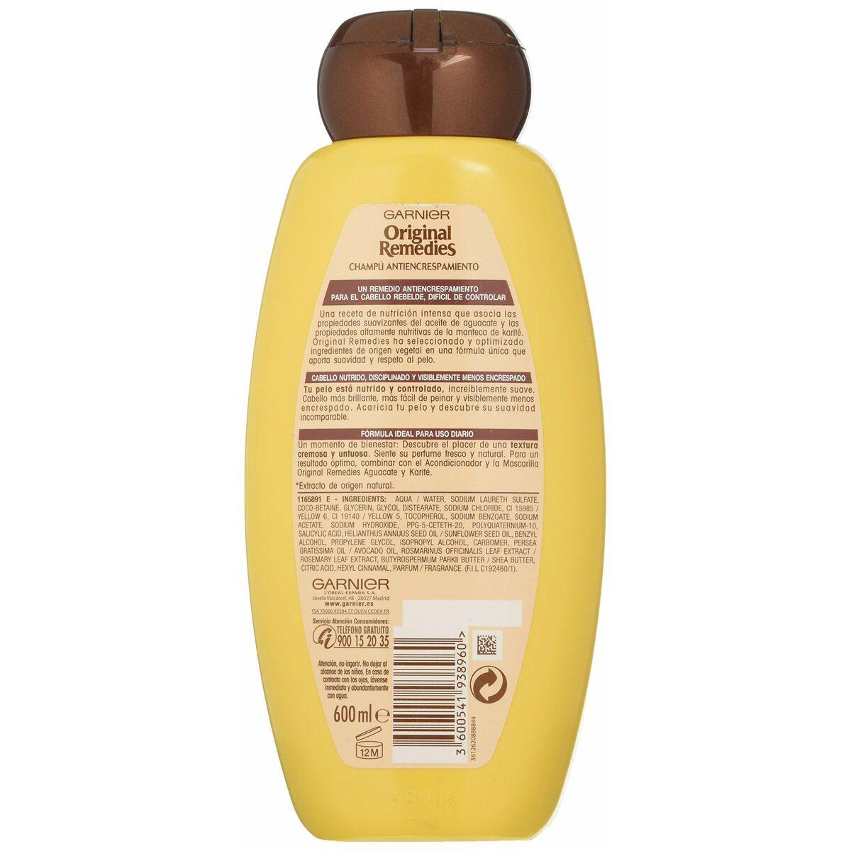Garnier Original Remedies Avokadų ir taukmedžių šampūnas 600ml