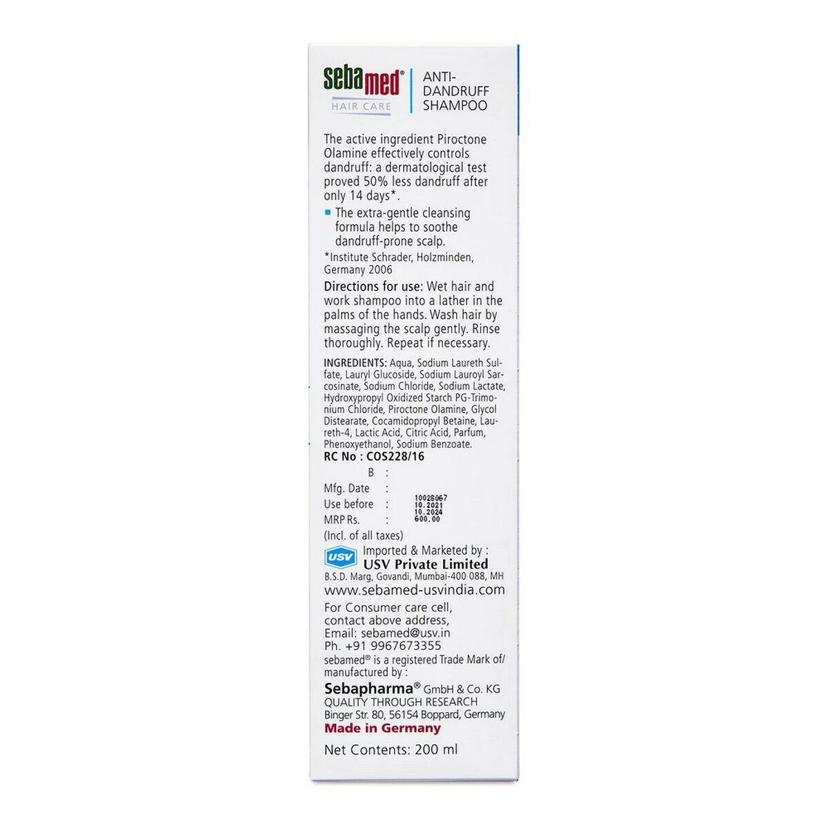 "Sebamed" dermatologinis šampūnas 200ml