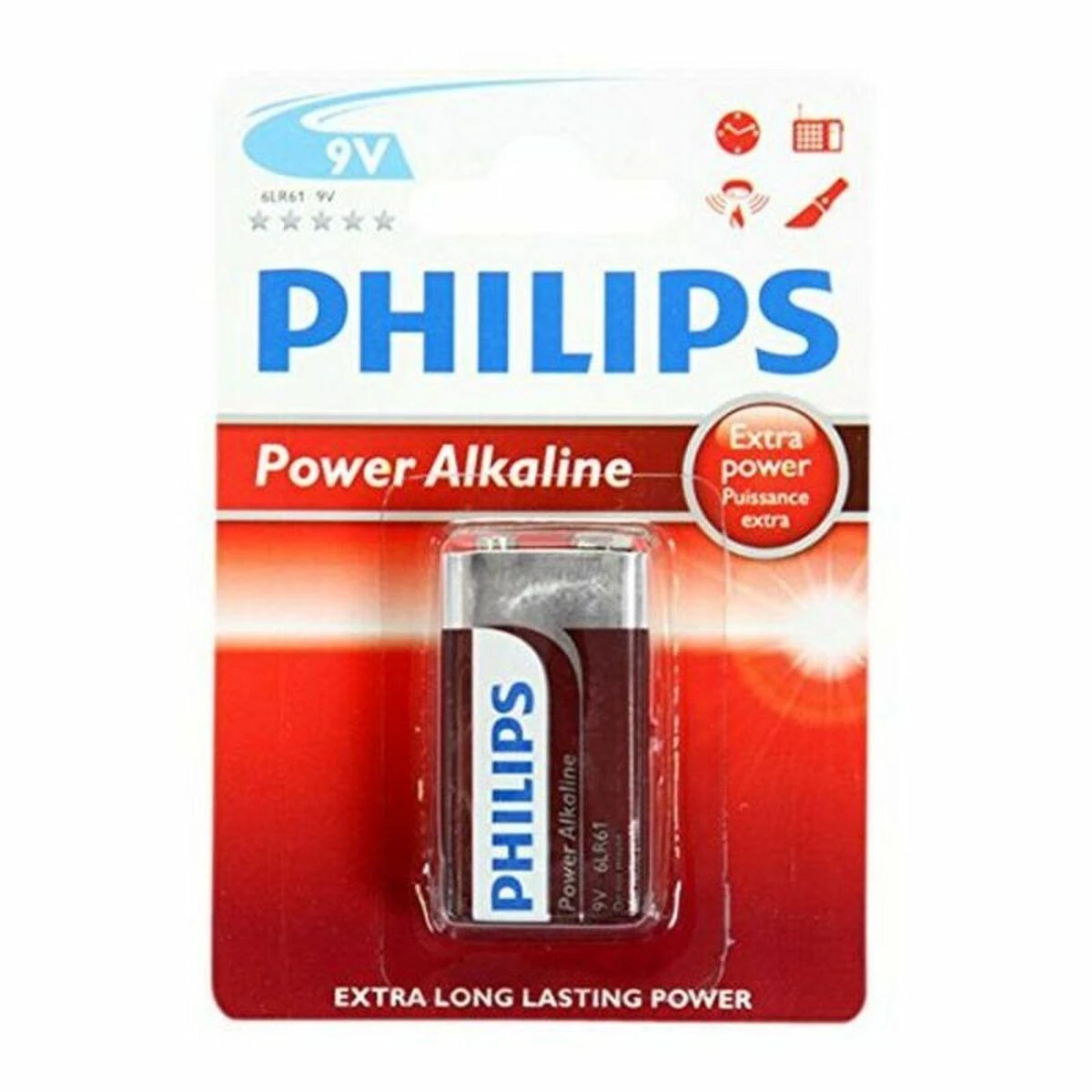 Philips Power Alkaline baterija 6LR61P1B/10