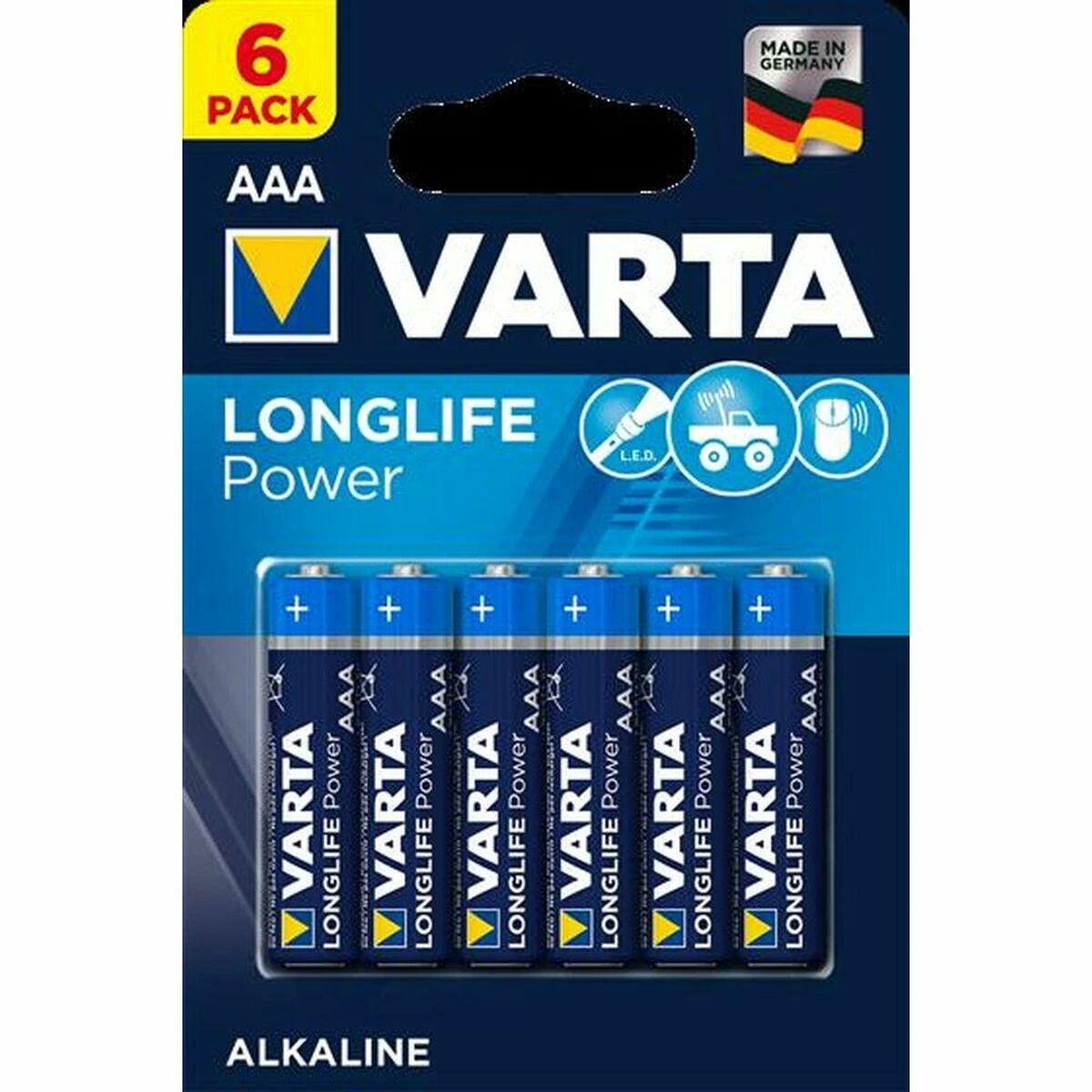 Varta šarminės AAA baterijos 6 vnt. pakuotė