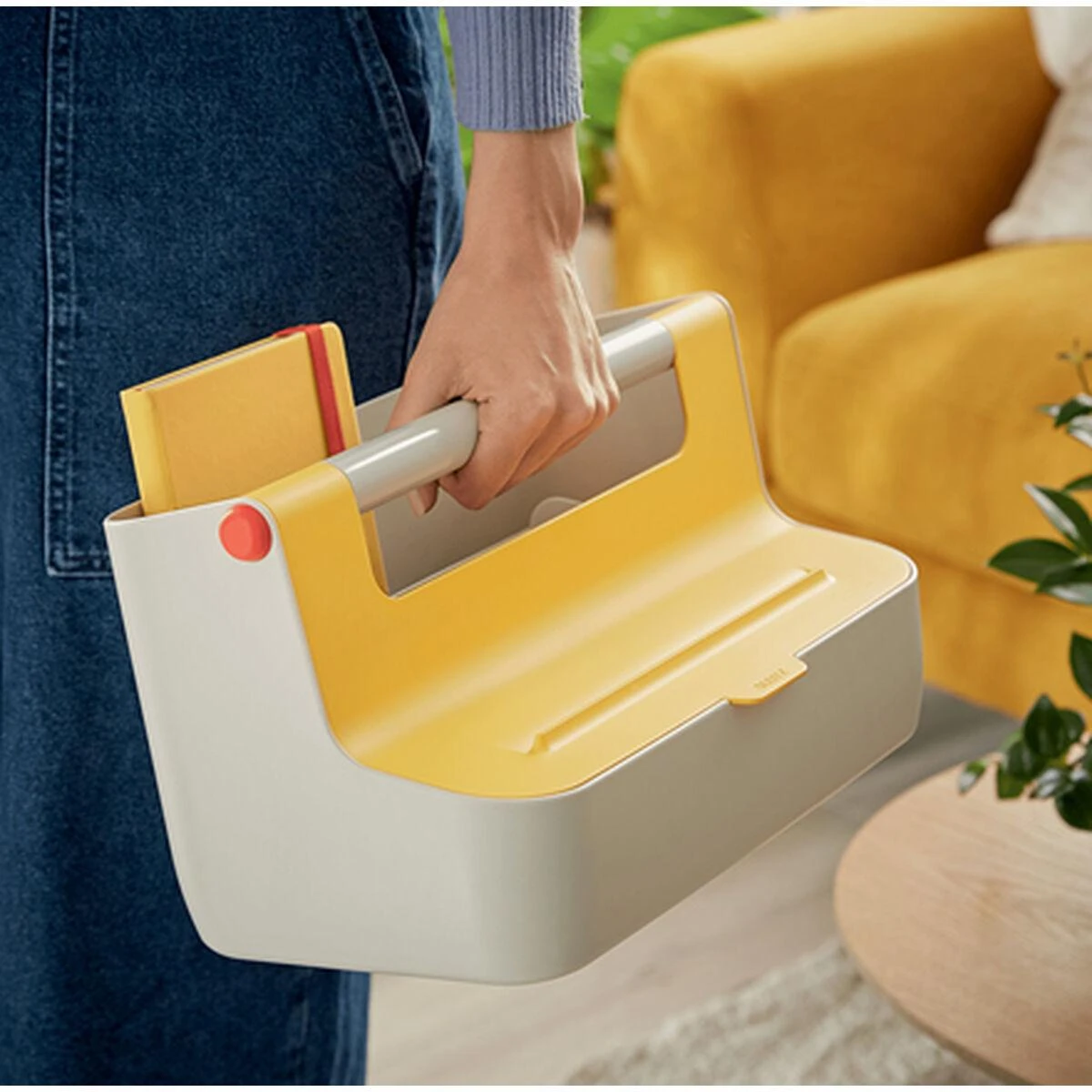 Daiktadėžė Leitz Cosy, su rankena, šiltai geltonos spalvos