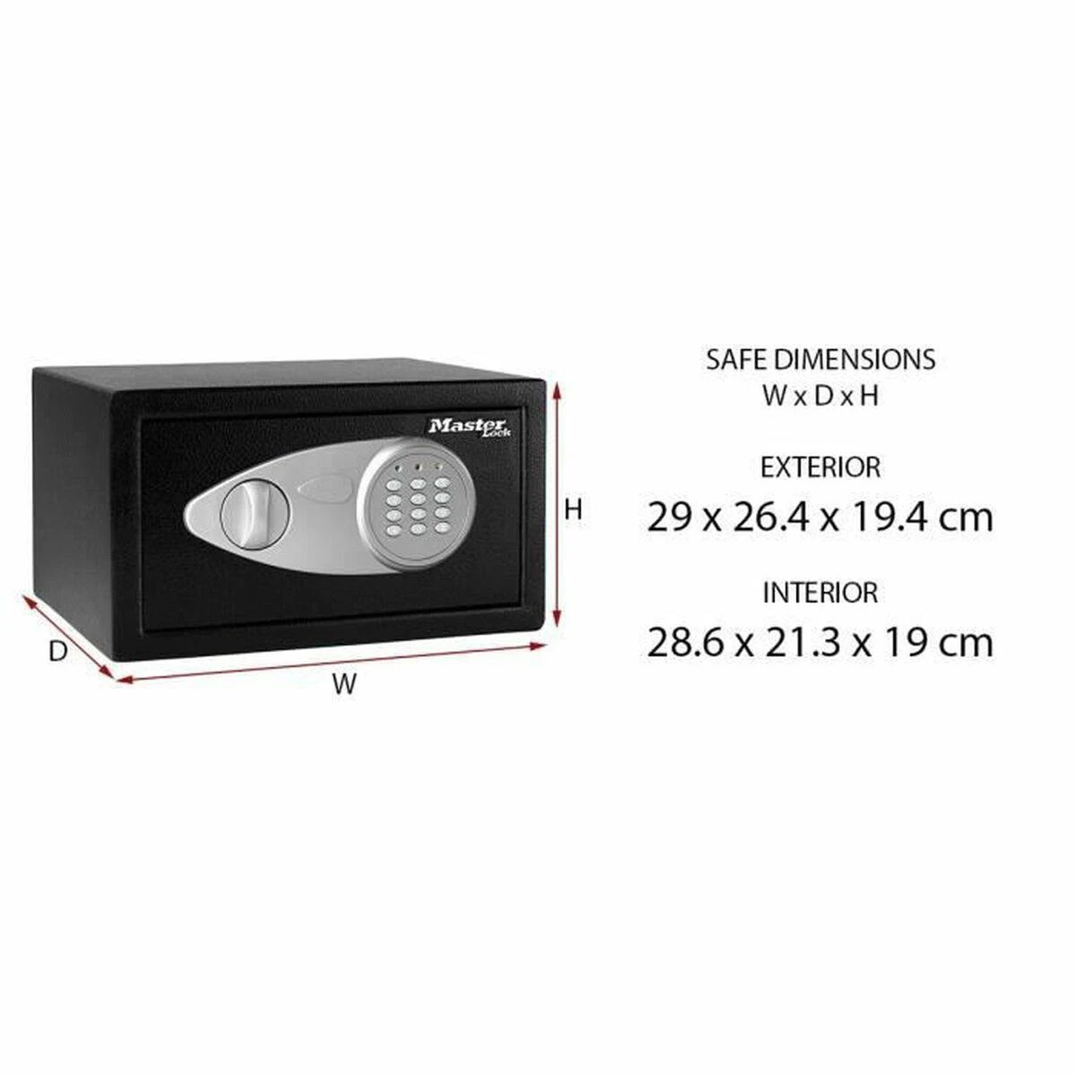 Master Lock Vidutinio dydžio seifas su el. kodine spyna X041ML