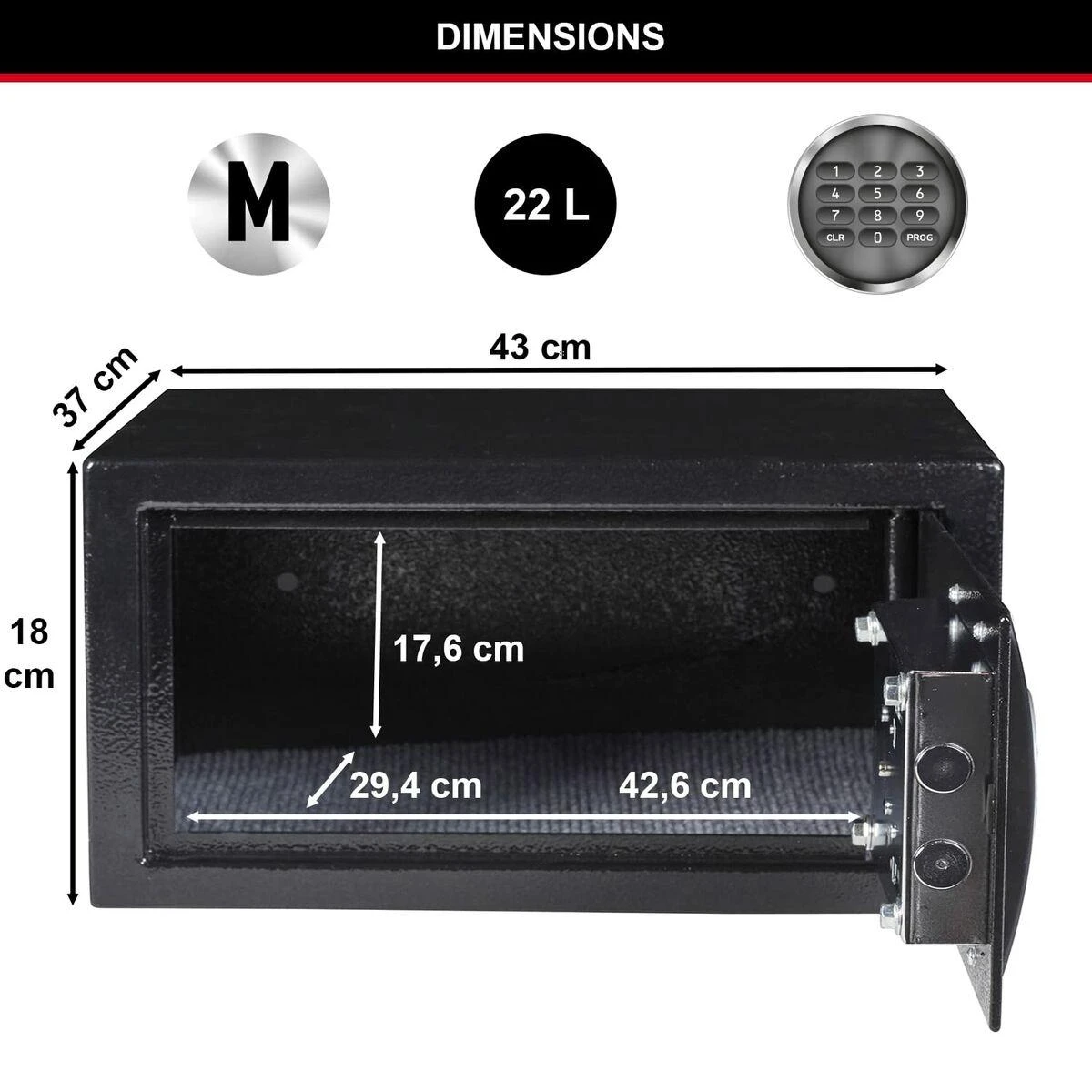 Master Lock Didelis seifas su el. kodine spyna X075ML