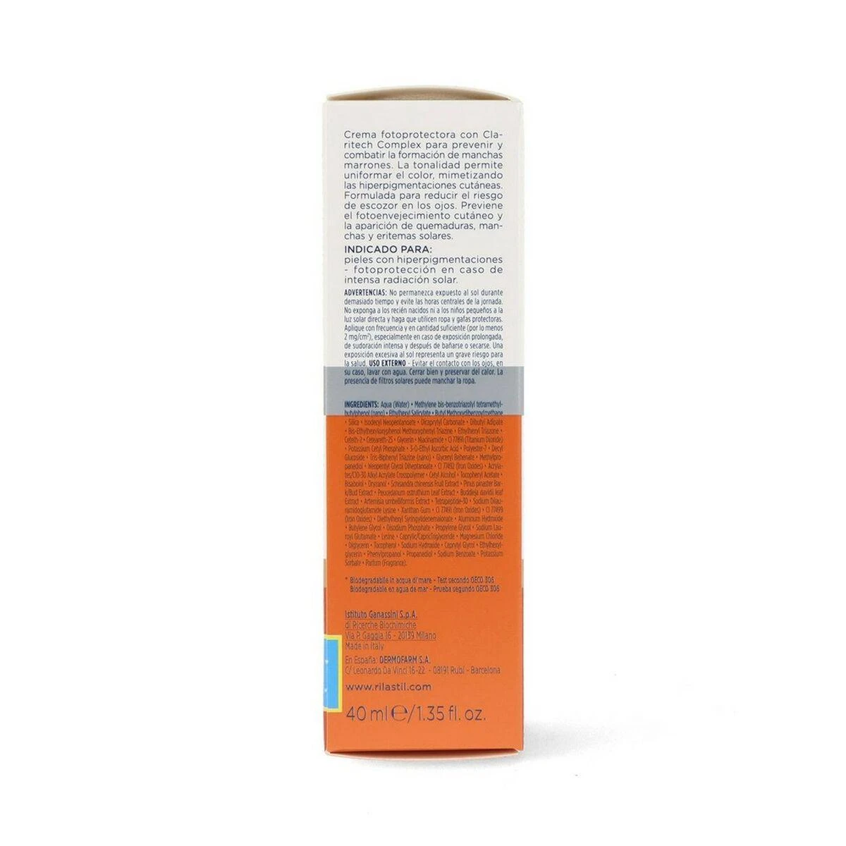 Rilastil D-Clar Spf50+ Fotoapsauginis kremas suvienodinantis veido spalvą 40ml
