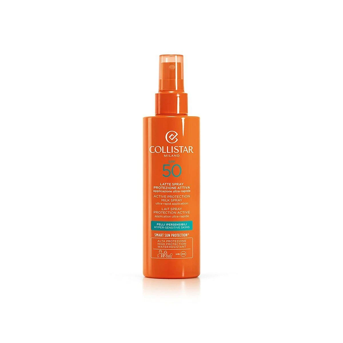 "Collistar Active Apsauga nuo saulės" apsauginis pienelis nuo saulės Spf50 200ml