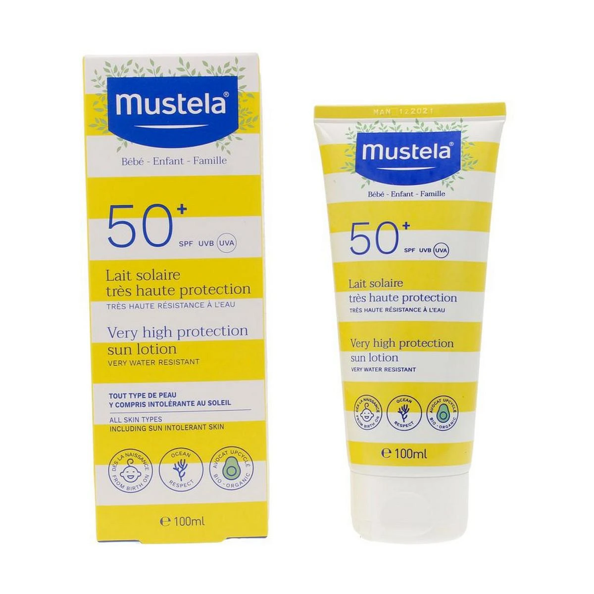 Mustela Kūdikių apsauginis pienelis nuo saulės IP50+ 100ml