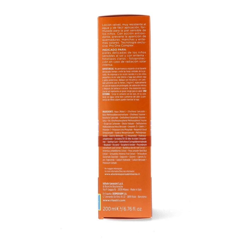 "Rilastil Sun System" losjonas kūdikiams "Velvet Spf50+" 200ml