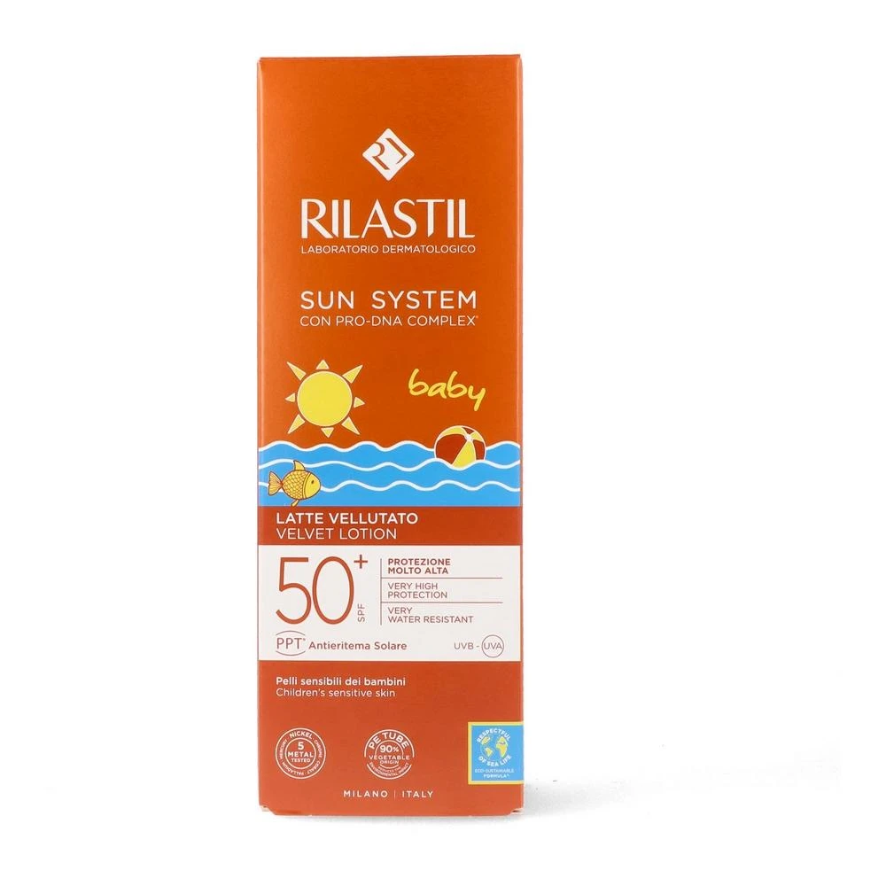 "Rilastil Sun System" losjonas kūdikiams "Velvet Spf50+" 200ml