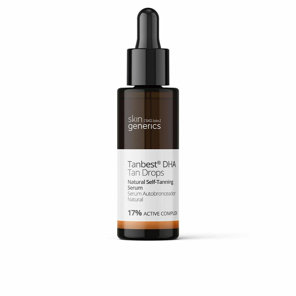 Skin Generics Tanbest Dha Tan Drops natūralus savaiminio įdegio serumas 17proc., 30 ml