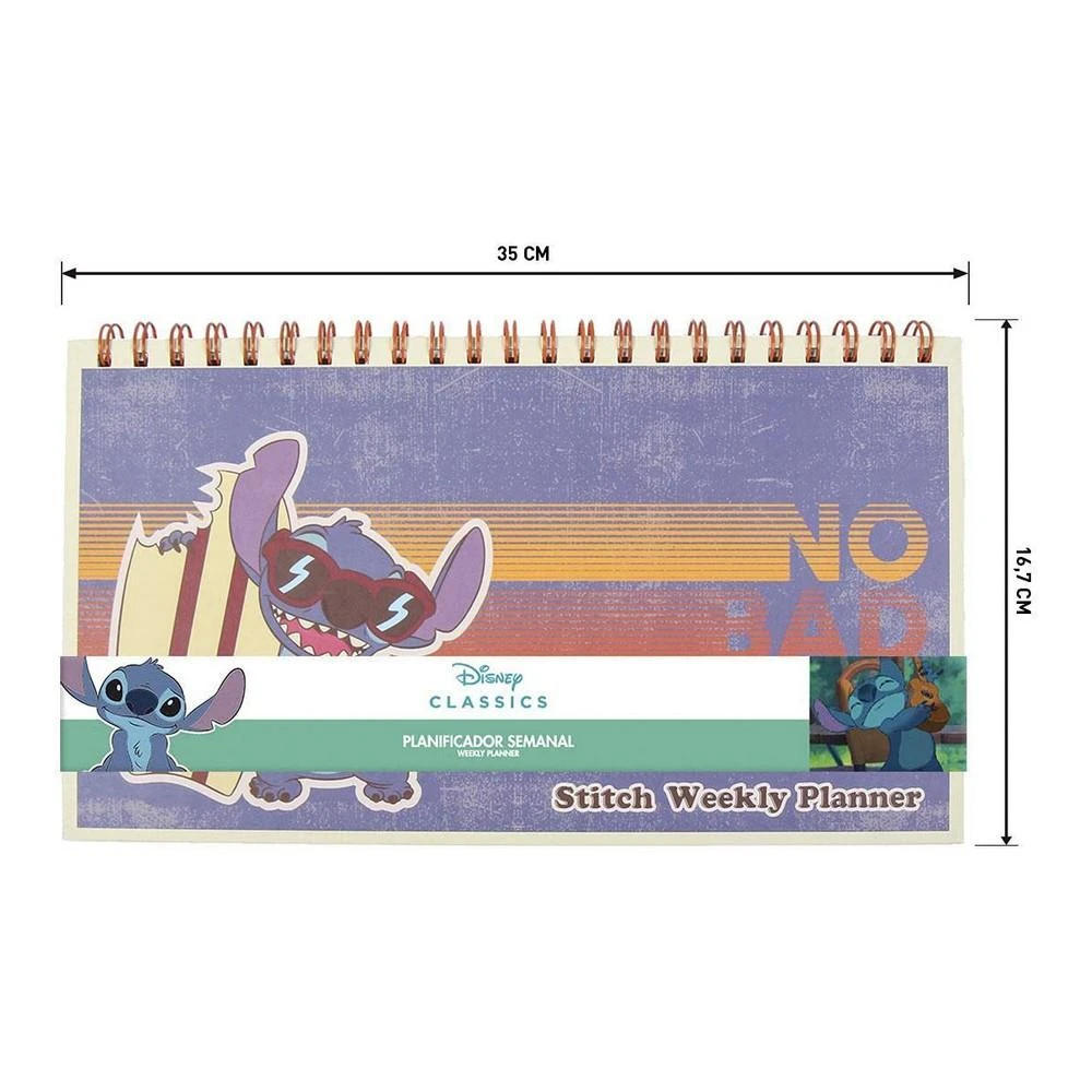 CERDÁ Savaitės planuotojas Disney Stitch Popierius (35 x 16,7 x 1 cm)