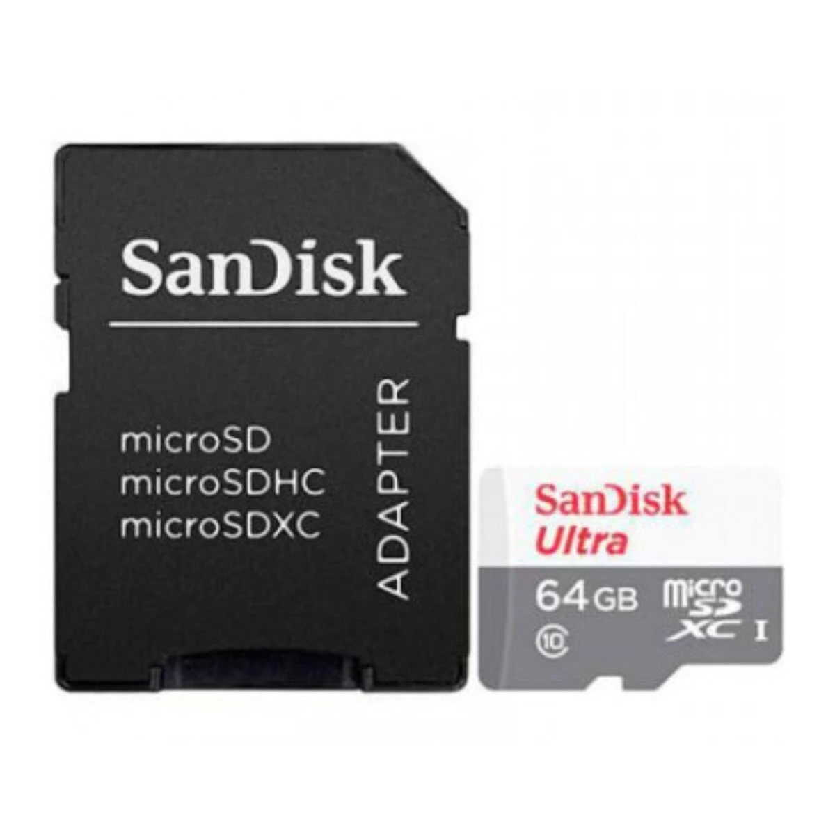 Atminties kortelė SanDisk Ultra Micro SDXC UHS-I Class 10, 64 GB, su adapteriu