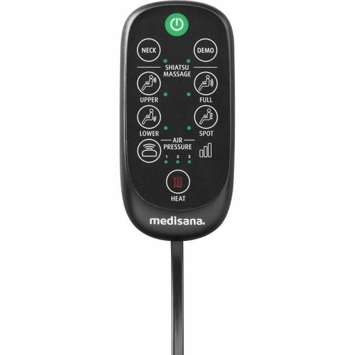 Medisana | MC 825 | Shiatsu masažinis sėdynės užvalkalas w. Kaklo masažas | Masažo zonų skaičius | Šilumos funkcija | 40 W | Juodas