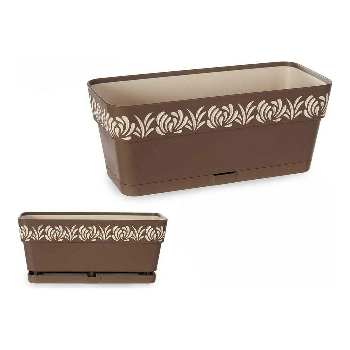 Stefanplast Self-watering planter Gaia Ruda Plastmasinis (13,3 x 12,3 x 29,3 cm)