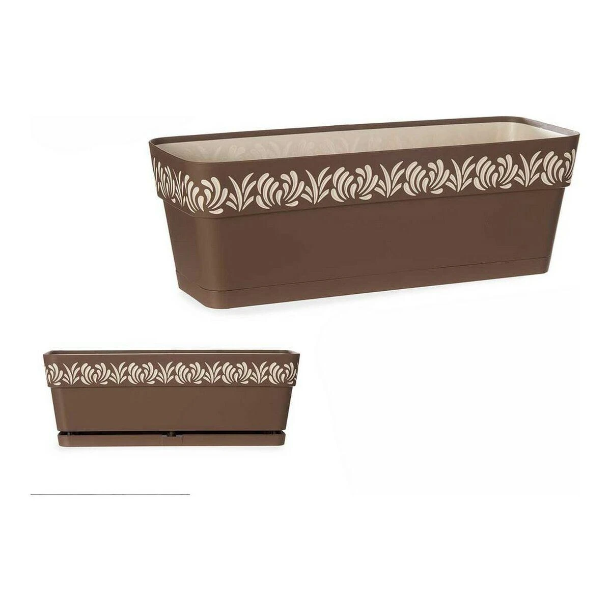 Stefanplast Self-watering planter Gaia Ruda Plastmasinis (19 x 17 x 49,5 cm)
