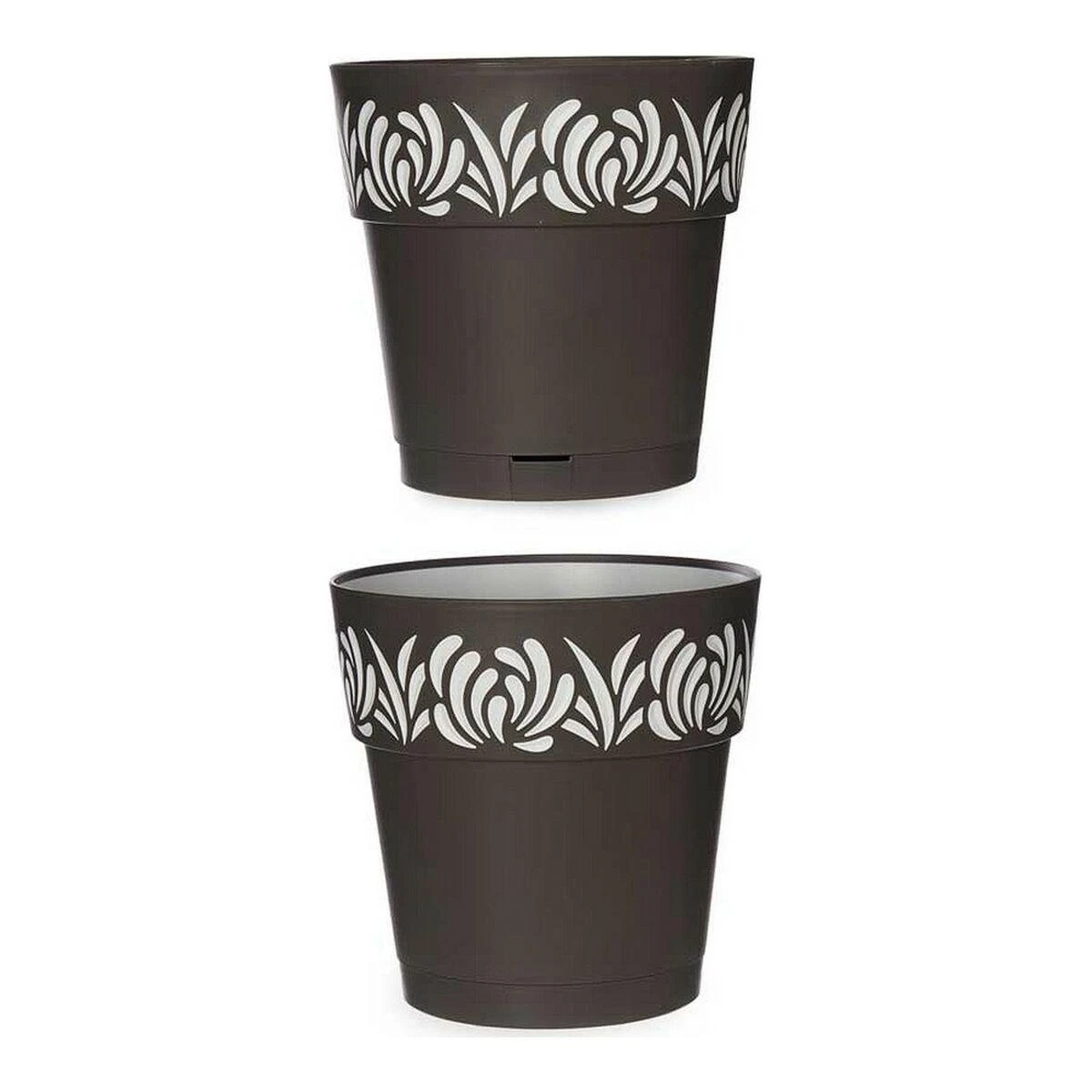 Stefanplast Self-watering pot Gaia Antracito Plastmasinis (25 x 25 x 25 cm)