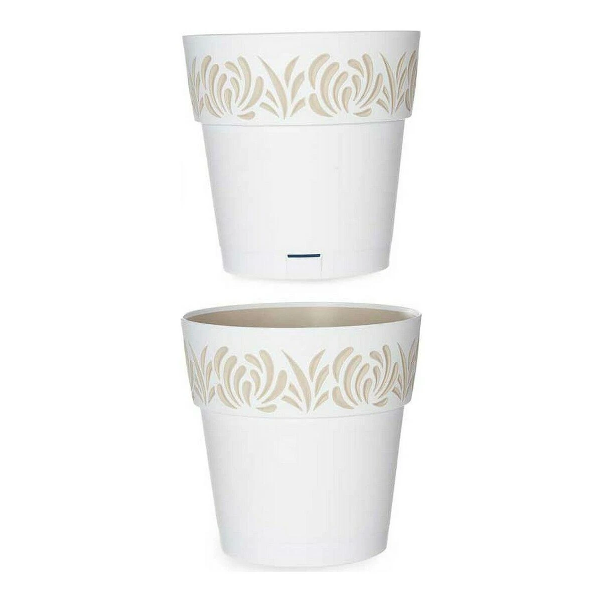 Stefanplast Self-watering pot Gaia Balta Plastmasinis (25 x 25 x 25 cm)