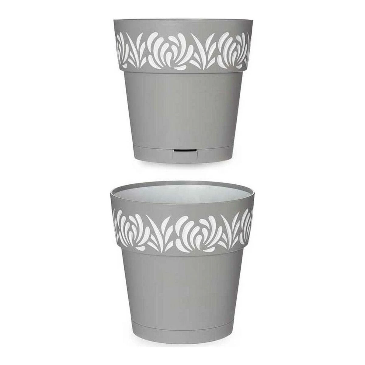 Stefanplast Self-watering pot Gaia Pilka Plastmasinis (19 x 19 x 19 cm)