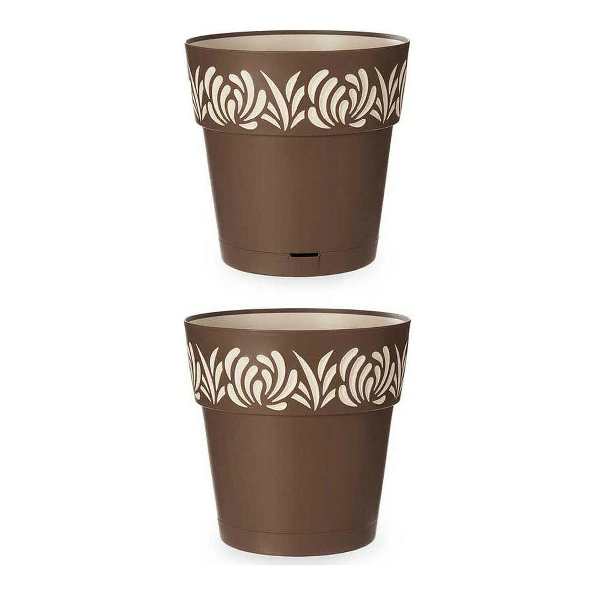 Stefanplast Self-watering pot Gaia Ruda Plastmasinis (29 x 29 x 29 cm)
