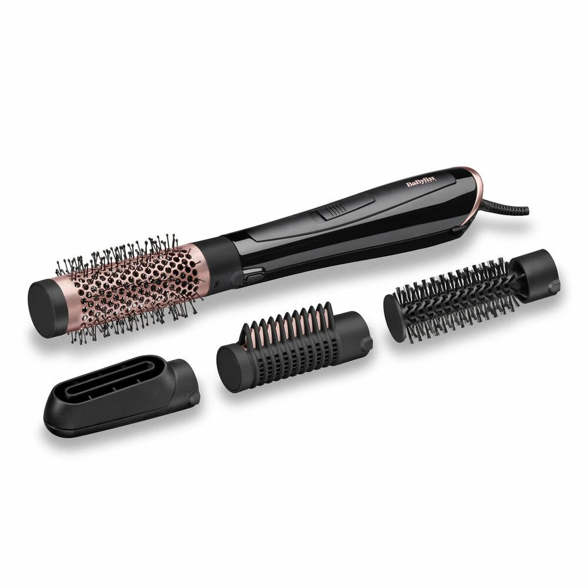 BaByliss AS126E plaukų formavimo šukos Karšto oro šepetys Garinis Juoda 2,2 m 1000 W