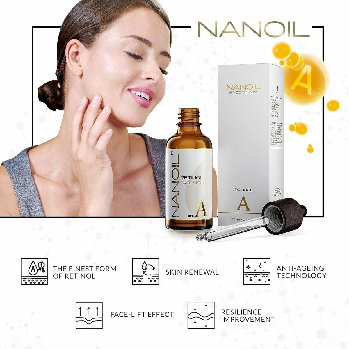 Nanoil Nanolash veido serumas su retinoliu 50ml