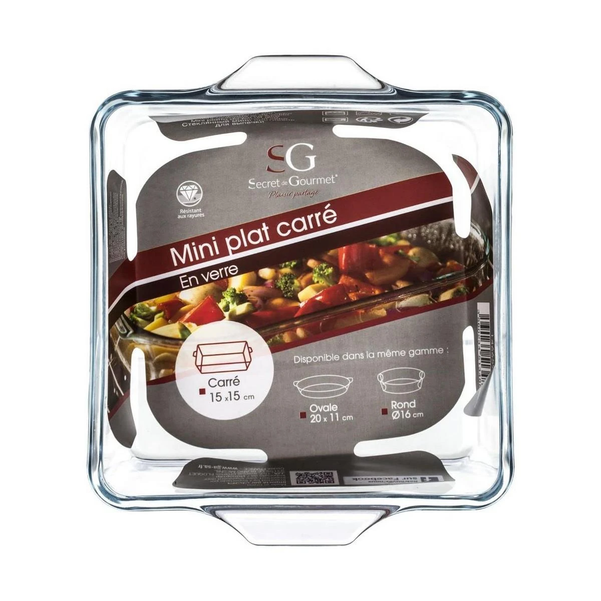 Secret De Gourmet MINI stiklo karščiui atsparus indas, 13 x 13 cm