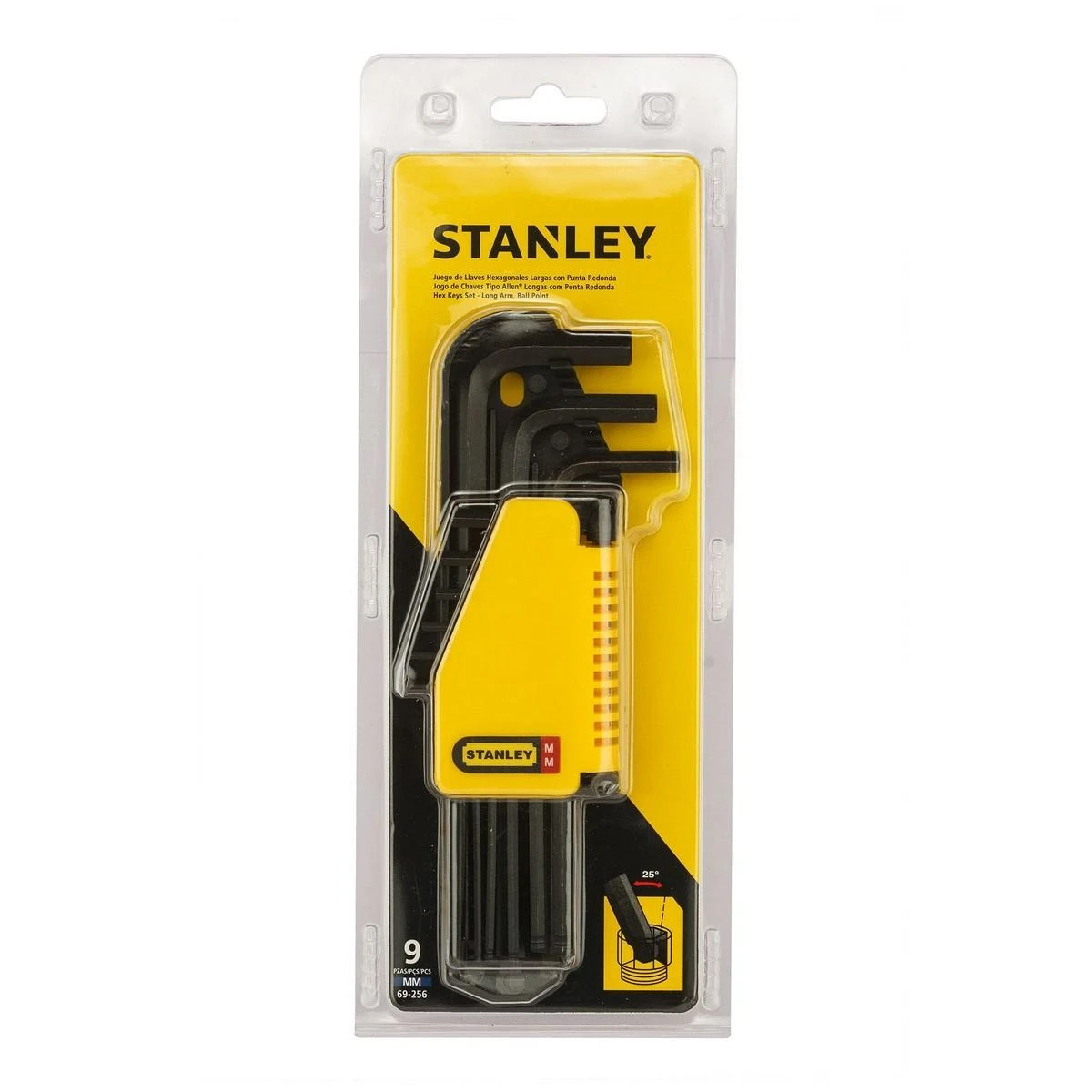 STANLEY KLUCZE IMBUSOWE 9 vnt. Z KULKĄ 1,5 - 10mm