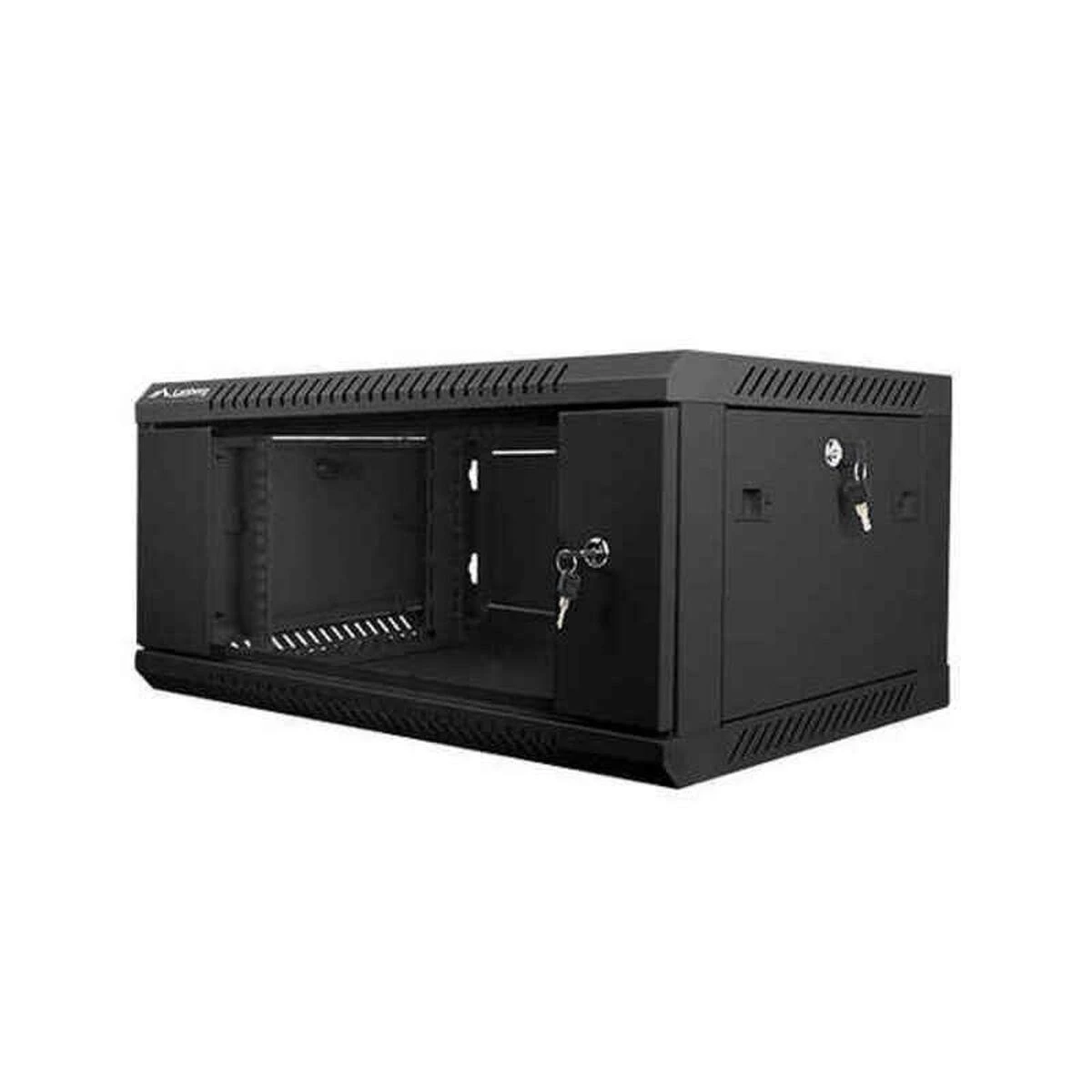 LANBERG WF01-6404-10B sieninis stovas 19 colių išmontuojamas plokščias paketas 4U/600x450mm juodas