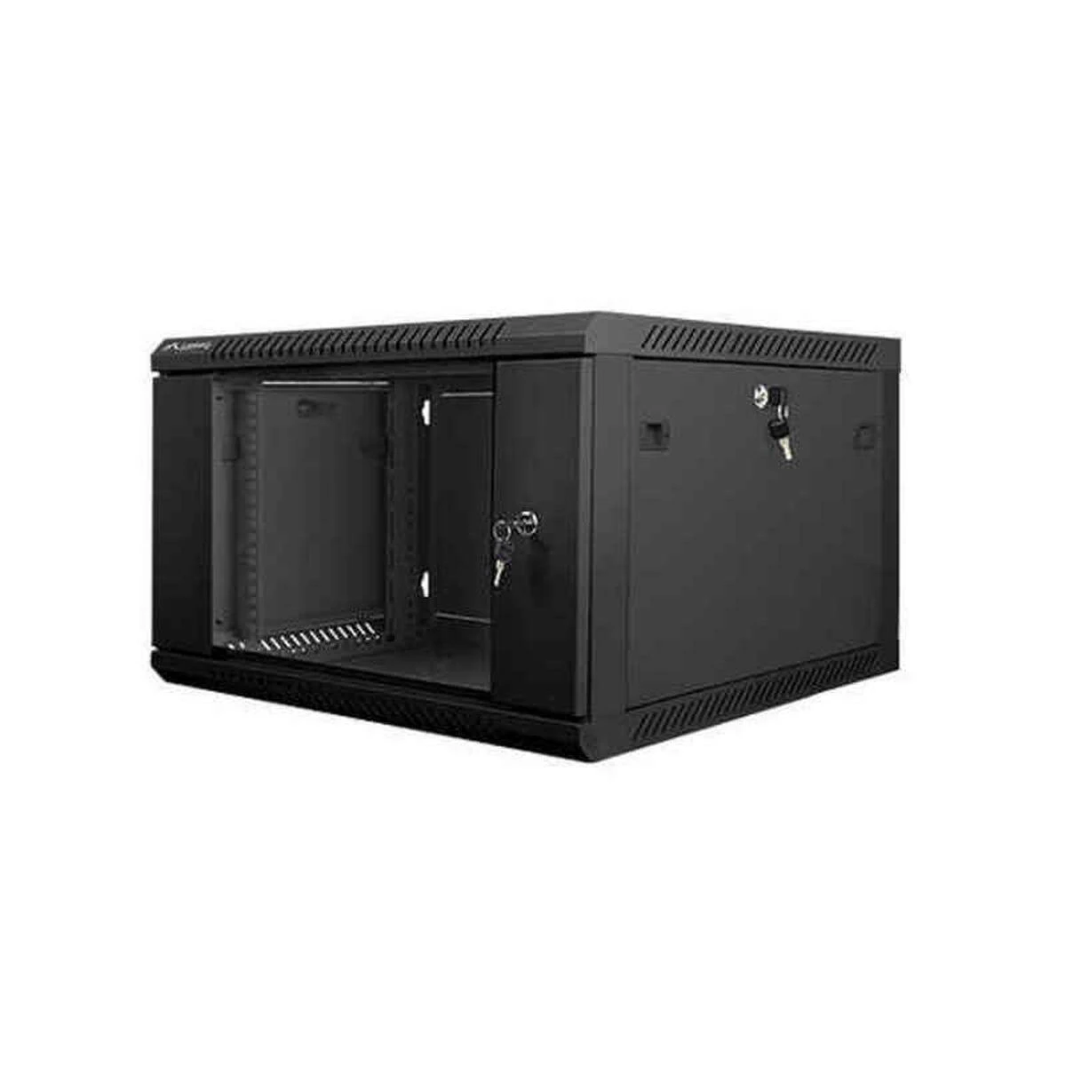 LANBERG WF01-6606-10B sieninis stovas 19 colių išmontuojamas plokščias paketas 6U/600x600mm juodas