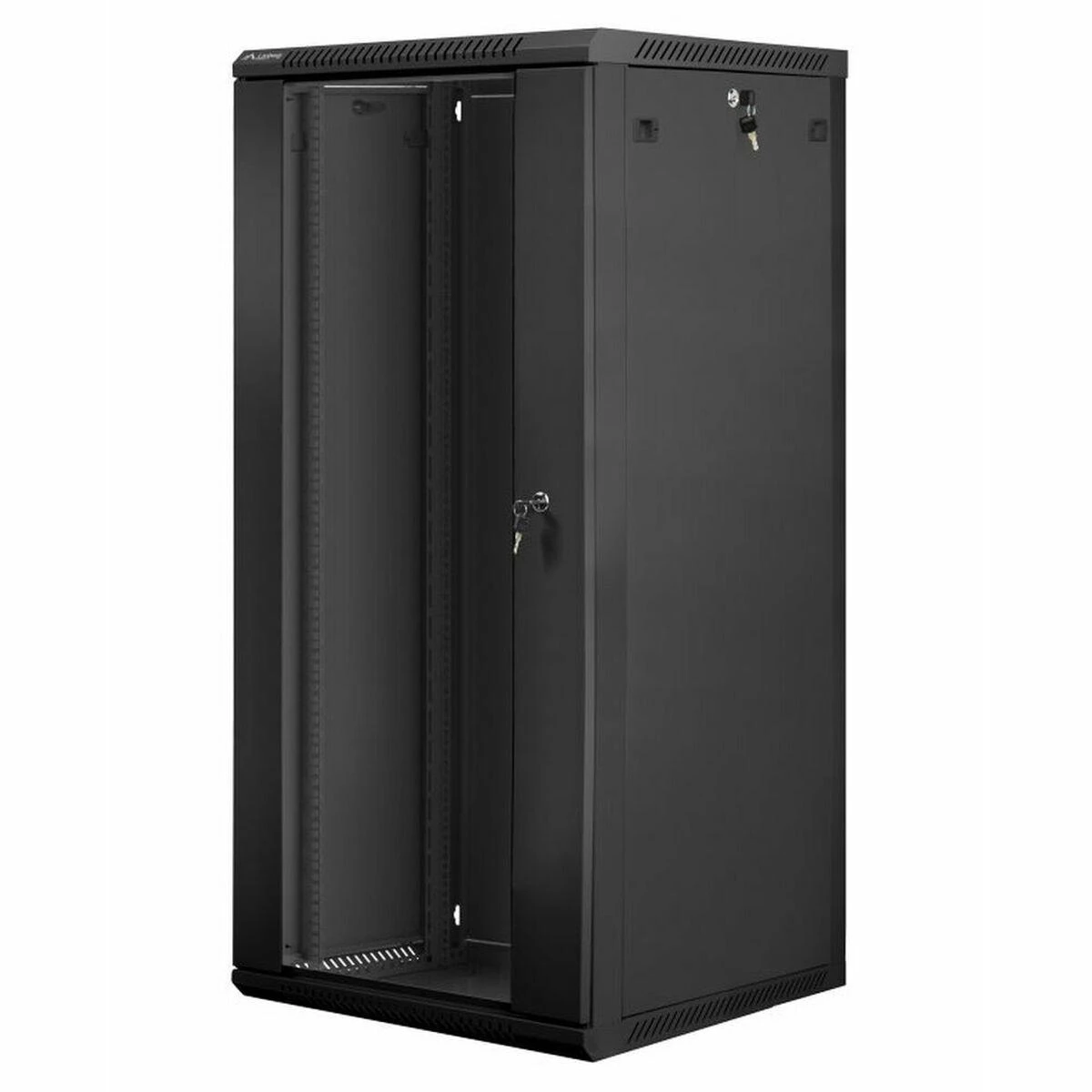 LANBERG WF01-6627-10B sieninis stovas 19 colių išmontuojamas plokščias paketas 27U/600x600mm juodas